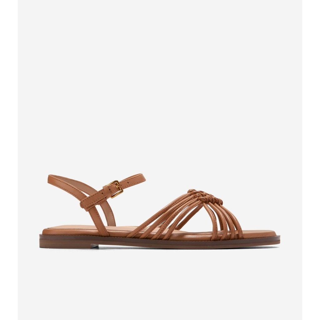 Cole Haan Women Jitney Knot Sandal - Sepatu Wanita (Coklat)