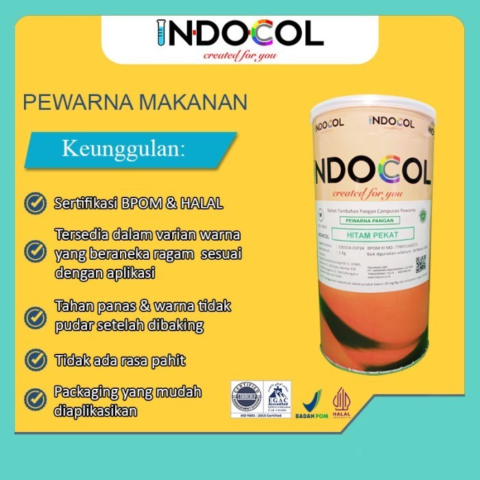 

[DIAJENG SHOP] Pewarna Makanan INDOCOL HITAM PEKAT (DARK BLACK) TERMURAH