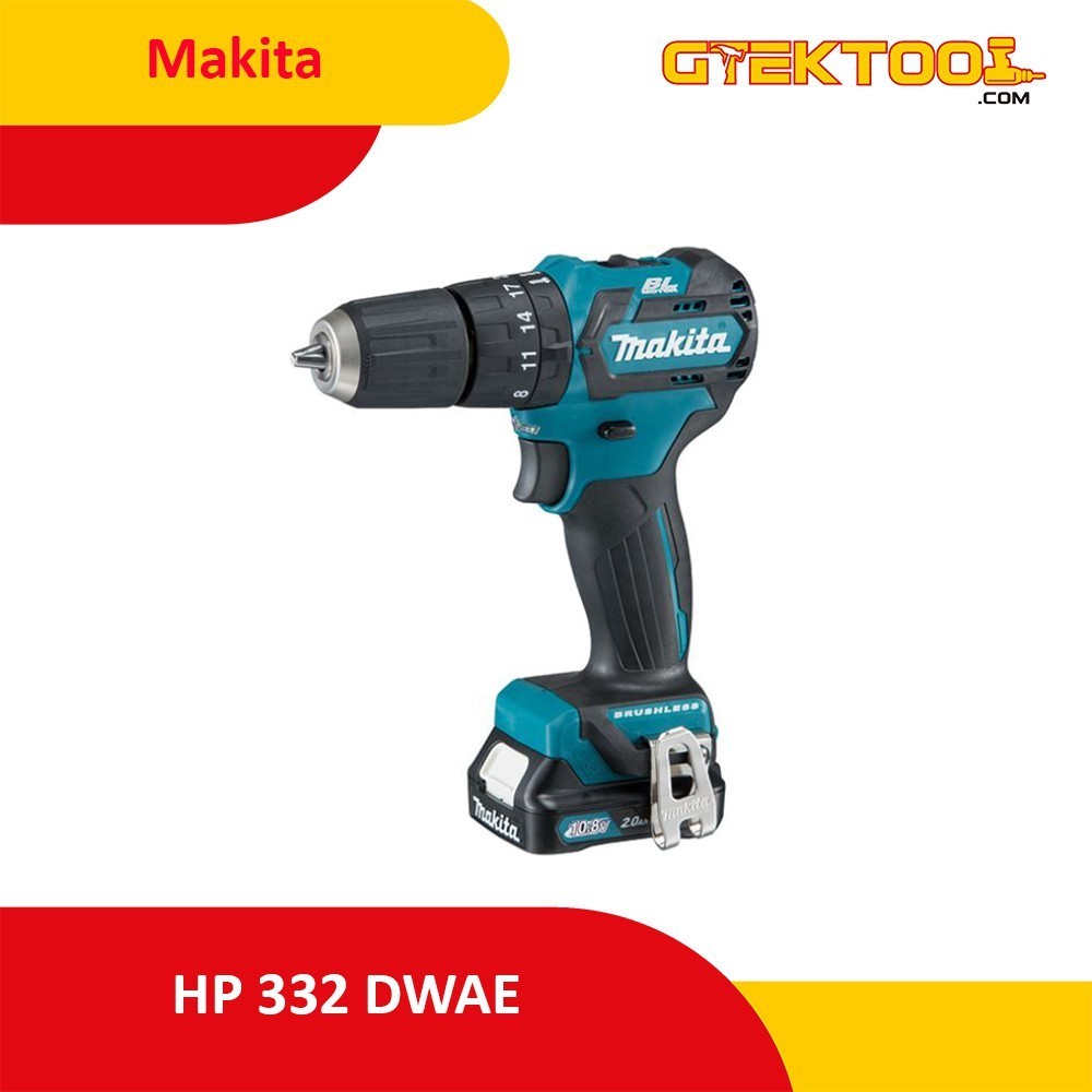 Makita HP332DWAE / HP 332 DWAE Mesin Bor Brushless Cordless Drill
