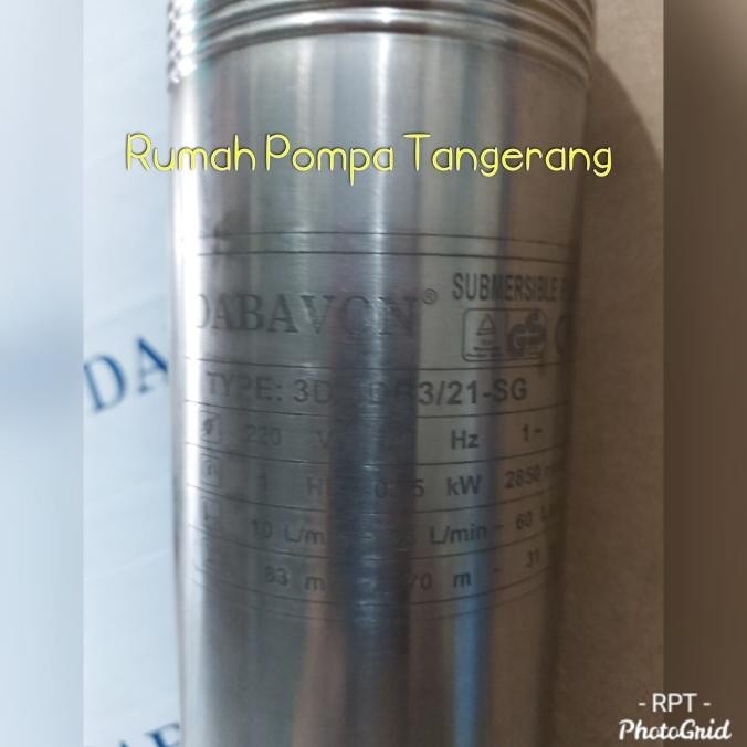 Pompa Submersible Satelit Dabavon 1Hp Casing Pipa 3 Inch