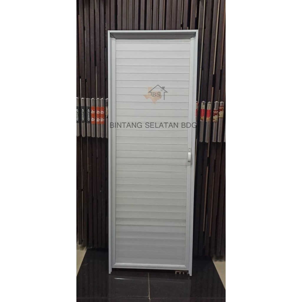 PINTU KAMAR MANDI/ PINTU ALUMUNIUM GOLDSTAR WARNA PUTIH 700*2000