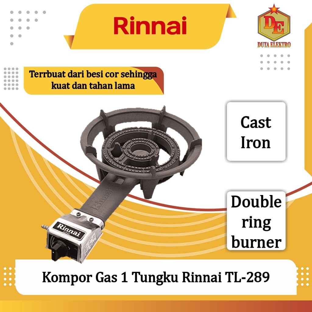 Kompor Gas 1 Tungku Rinnai TL-289