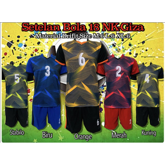 Baju Stelan Jersey Sepak Bola Nk Giza 18 Stel