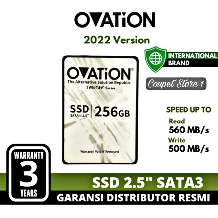 OVATION SSD 256GB 2.5" SATA III INTERNAL SSD ORIGINAL BEST QUALITY