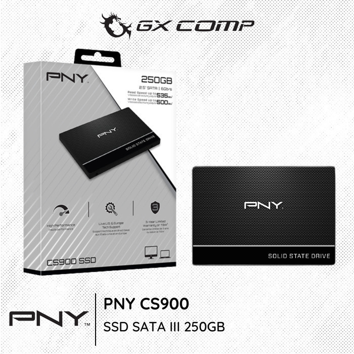 PNY 250GB CS900 SATA III 2.5" INTERNAL SSD ORIGINAL BEST QUALITY