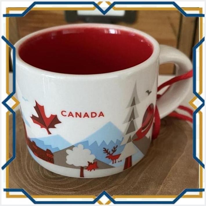 [MTP2] STARBUCKS CUP ESPRESSO YOU ARE HERE ORNAMENT CANADA 2 OZ 59 ML ORI