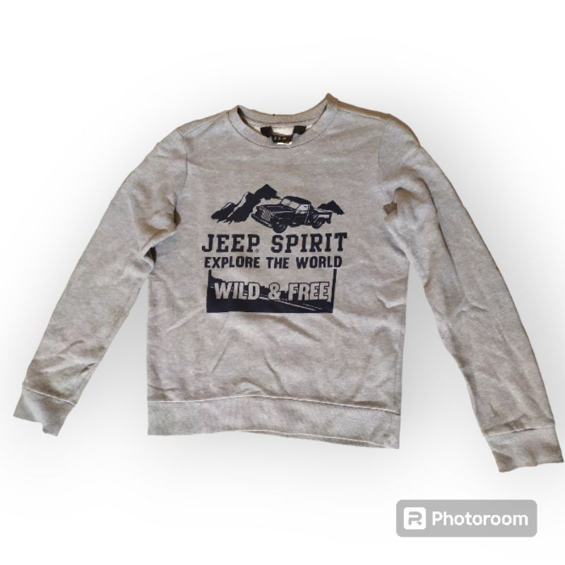 crewneck jeep second/cn second/sweater/crewneck pria wanita