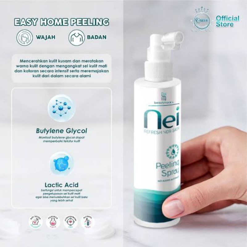 Nei peeling spray pemutih ketiak dan penghilang daki membandel di tubuh - menghaluskan kulit - nei p