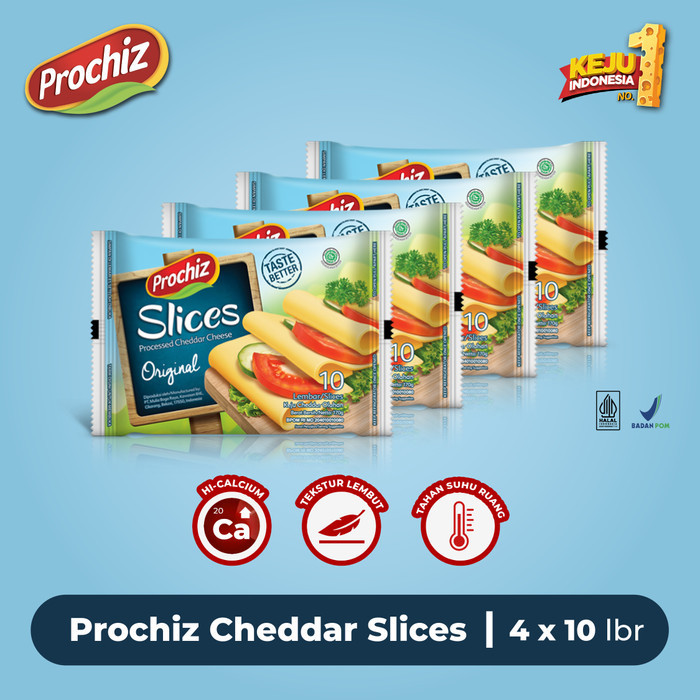 

KEJU PROCHIZ SLICE CHEDDAR 10'S PAKET 4 PCS