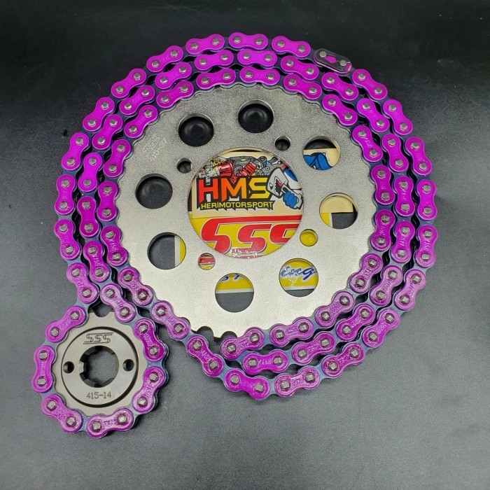 GIR SET GEAR SET SSS 415 TIPIS RX KING-FIZR-VEGA-CRYPTON RANTAI GOLD