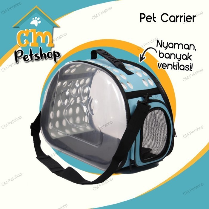 TAS TRAVEL PET CARGO TAS LIPAT DESAIN TRANSPARAN