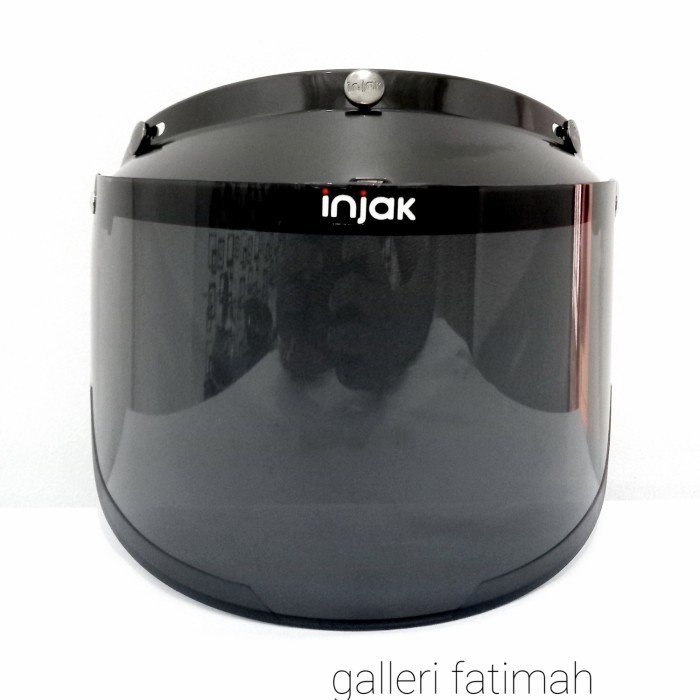 HELM BOGO DEWASA CLASSIC KACA FLAT SMOKE / GELAP