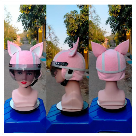 HELM ANAK LUCU UNIK MOTIF KUCING UNIK HELM LUCU HELM COWO ANAK CEWE