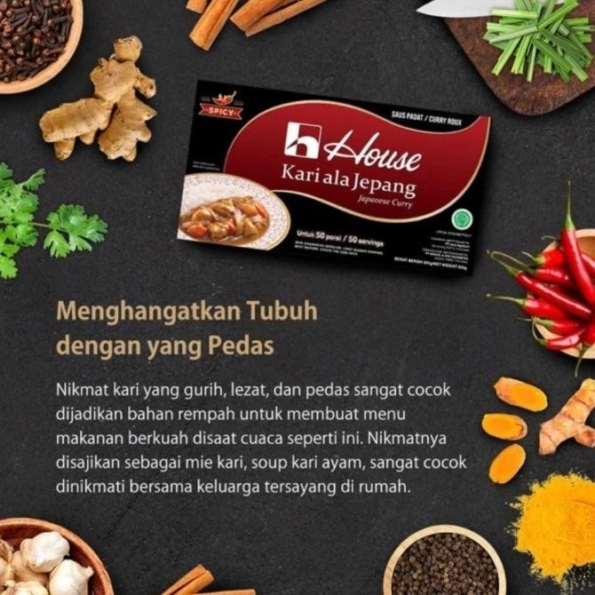 

House Kari ala Jepang SPICY 935g Bumbu Kari HALAL Saus Kari TP