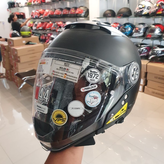 HELM NOLAN N44 EVO CLASSIC FLAT BLACK DOUBLE D RING