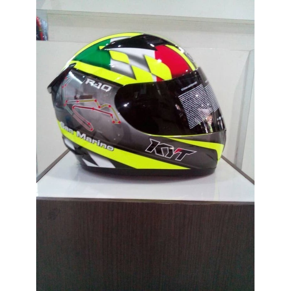 HELM KYT R10 FULL YELLOW GREEN RED FULLFACE SANMARINO SIZE S
