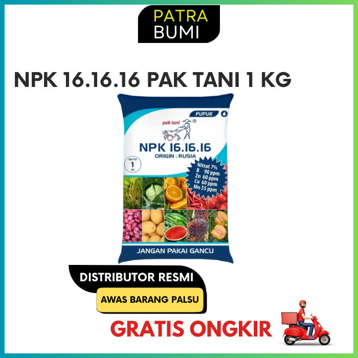 Pupuk Npk Pak Tani 16-16-16 Biru