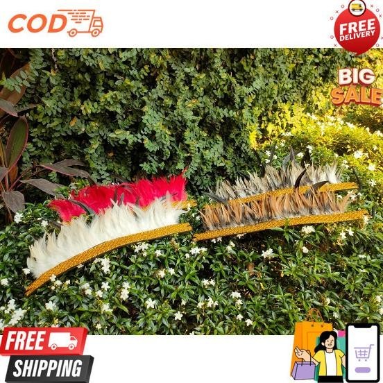 COD BANDO BULU AYAM AKSESORIS KEPALA I TOPI ADAT PAPUA IRIAN TRADISIONAL