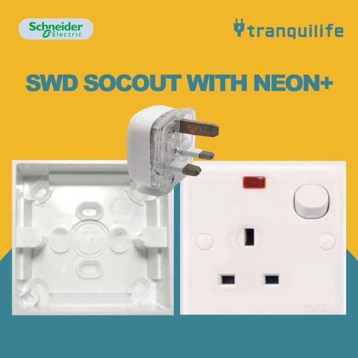 Populer Schneider Stop Kontak AC Steker 3 Pin Outwdus