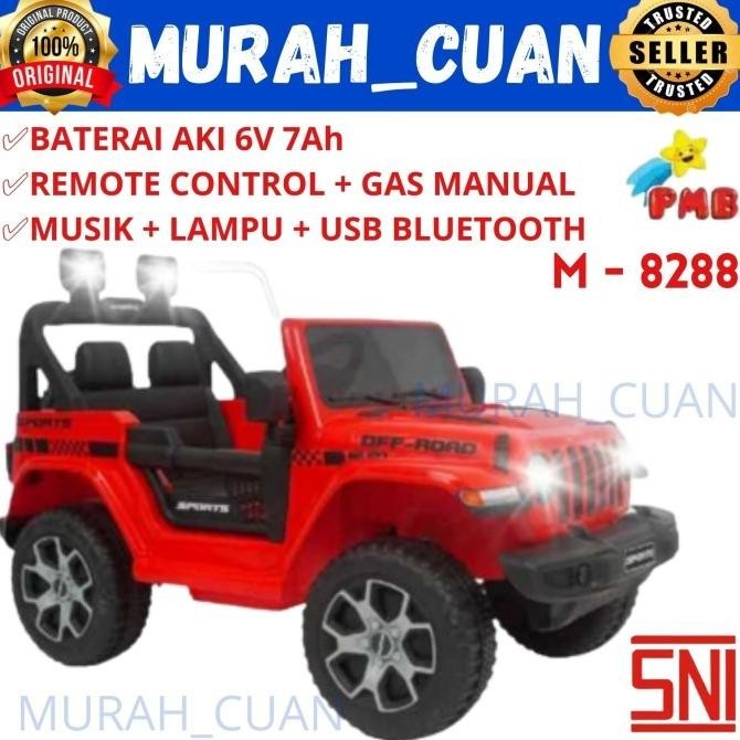 Mobil Aki Jeep Off Road Pmb M 8288 M8288 M-8288 Mainan Mobilan Anak