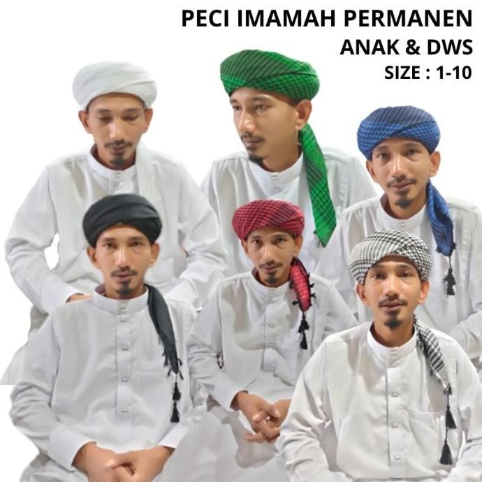 Peci Imamah Permanen Sorban Imamah Permanen/Imamah permanen Peci sorba