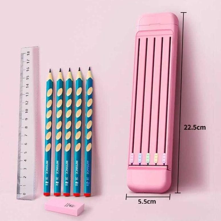 

sr-32 ( zwq ) K003 Kotak Pensil Multifungsi Anti Retak / Tempat Pensil Lengkap Free Alat Tulis / Kotak Pensil Anak Sekolah 8in1 Viral