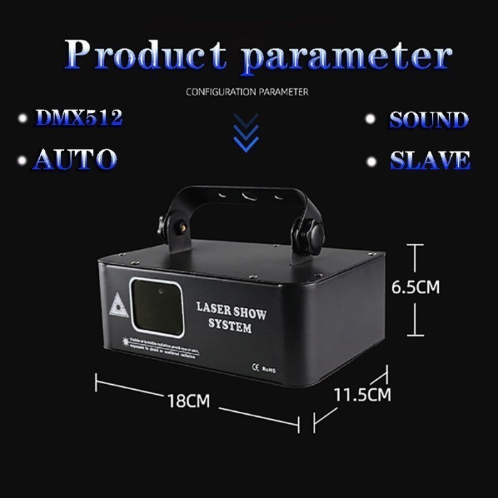 Lampu Sorot Laser Beam Panggung Disco Mini Ori