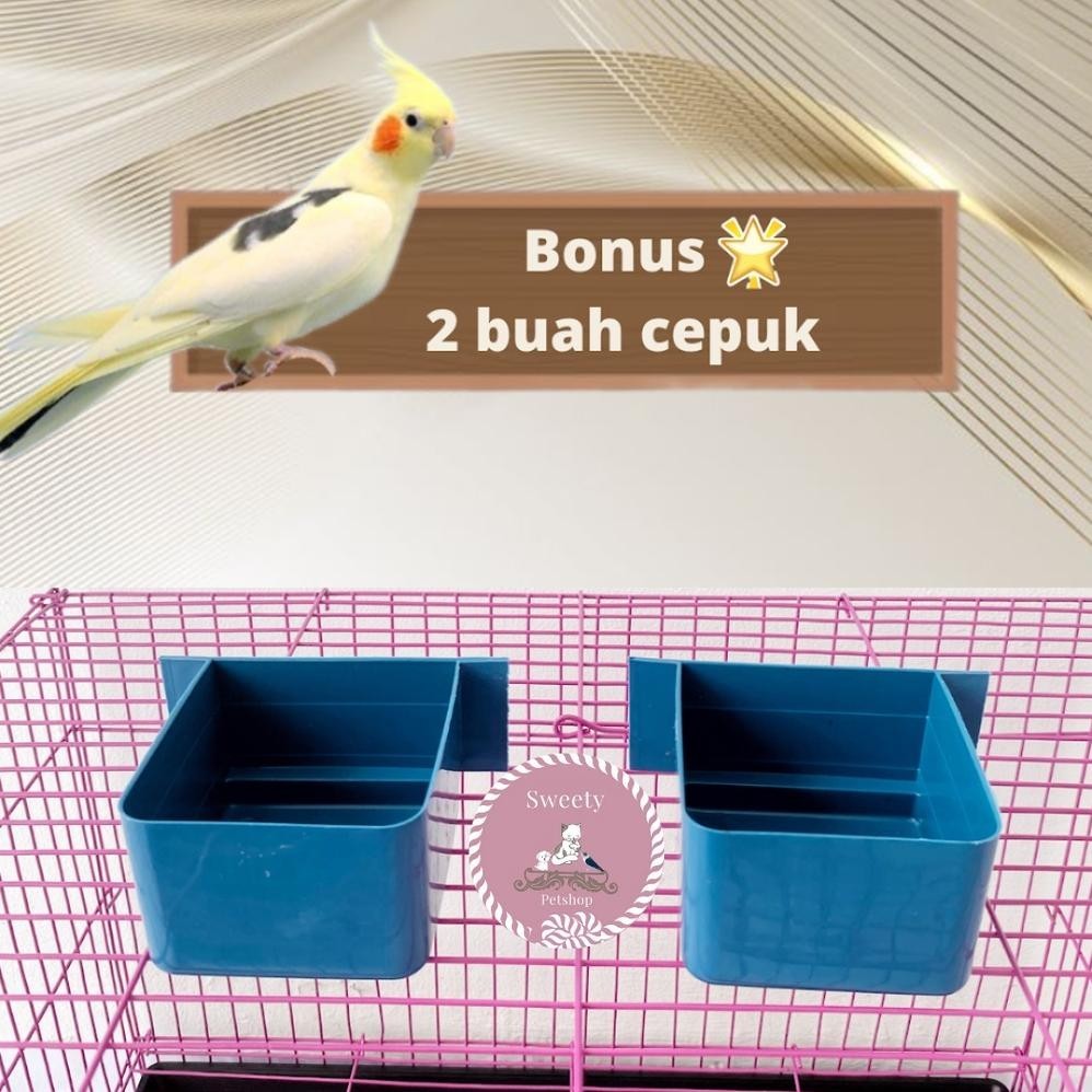 SANGKAR UMBARAN KOTAK KANDANG BESI LIPAT UKURAN SIZE M MEDIUM TEBAL SANGKAR HEWAN BURUNG LOVE BIRD N