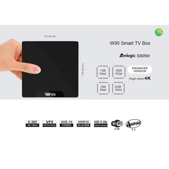 ] [FREE KEYBOARD] Android TV Box W95 Amlogic S905W FULL App + IPTV