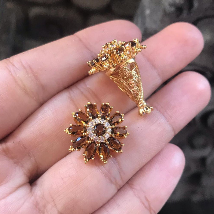 monggo] Shandra Jewelry - Subeng Jawan Oval Mini Alpaka Anting Emas Bali