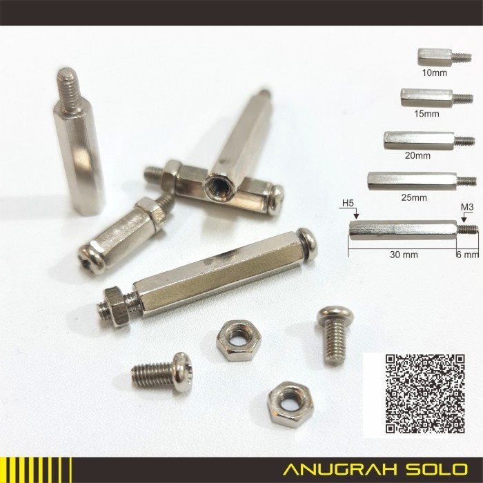 ] SPACER PCB BAUT DUDUKAN PCB 1CM 2CM 3CM HEXAGONAL COLUMN
