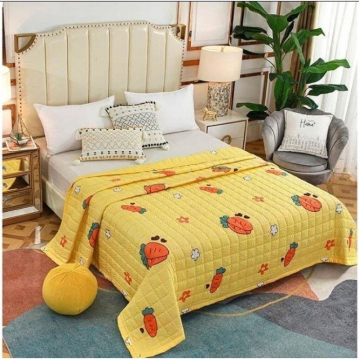 Ready SRH Indonesia selimut bordir katun wortel uk.180x200 badcover tipis