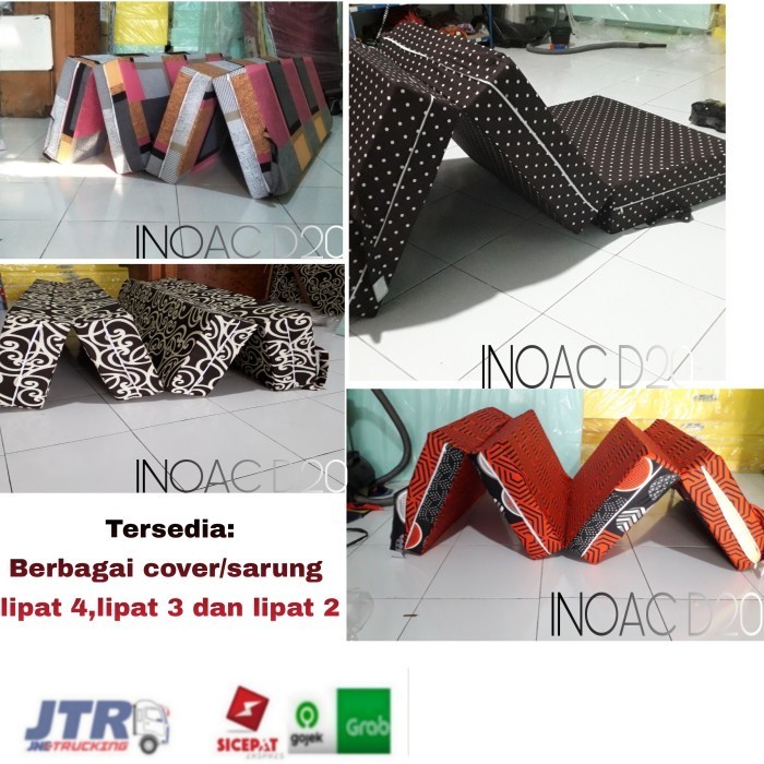 Ready Cover sarung katun kasur lipat busa inoac ukuran 200x180x5