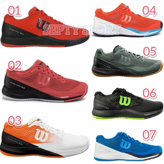 SEPATU TENIS WILSON RUSH PRO 3.0 SEPATU TENNIS WILSON