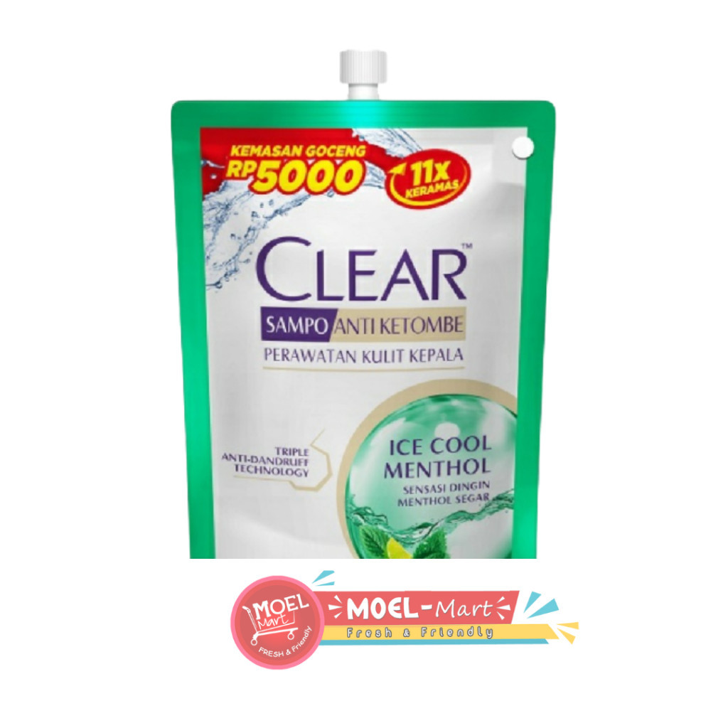 CLEAR SHAMPOO ICE MENTHOL UNISEX 55ML POUCH