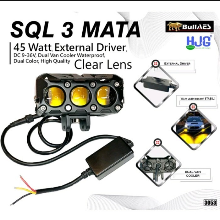 Promo Projie Mini 3 Mata Hjg 90W Bluelens Driver External / Sql 3 Mata Hjg Bergaransi