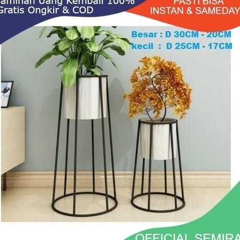 DIAMETER 30 CM STANDING POT 6 JARI / STANDING POT BESI ELEGANT MENAWAN