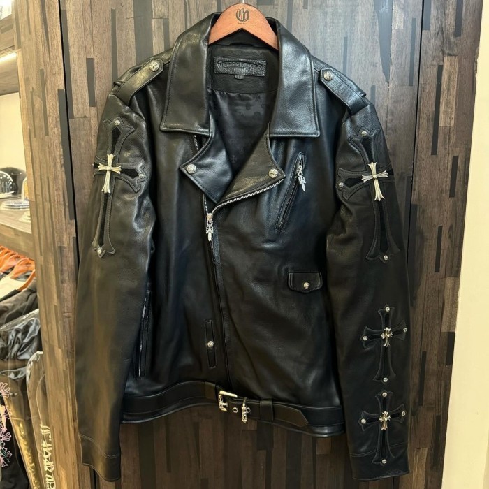 CHROME HEARTS JJ DEAN LEATHER JACKET ORIGINAL AUTHENTIC MADE IN USA