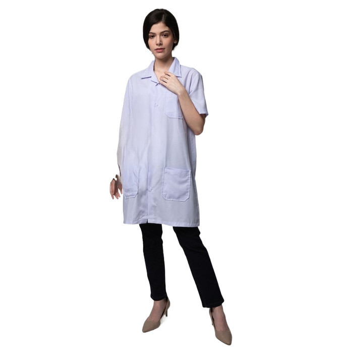 JAS LAB LENGAN PENDEK BAJU PRAKTEK LABORATORIUM KLINIK LAB FARMASI  SMLXLXXL