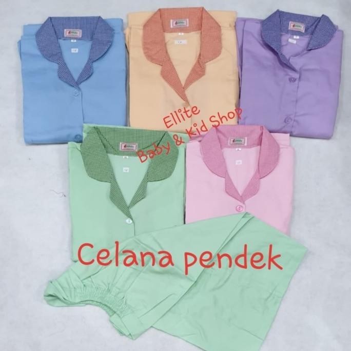 Baju Seragam Suster / Baby Sitter / Nanny - Baju Pendek Celana Pendek