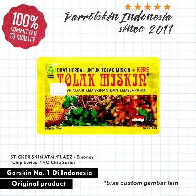 

Sticker Pelindung Kartu ATM SIM KTP Flazz Skin Card TOLAK MISKIN by Ultimate Customitation