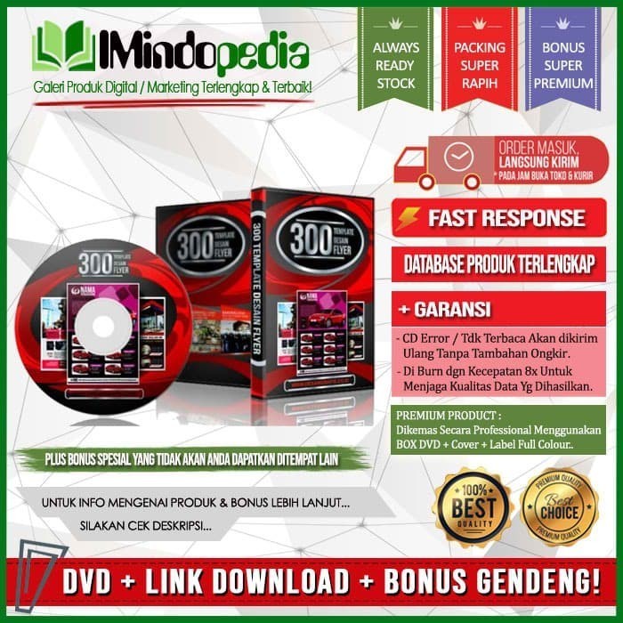 

DVD Koleksi 500 Template Desain Flyer Brosur Pamflet Format CorelDraw