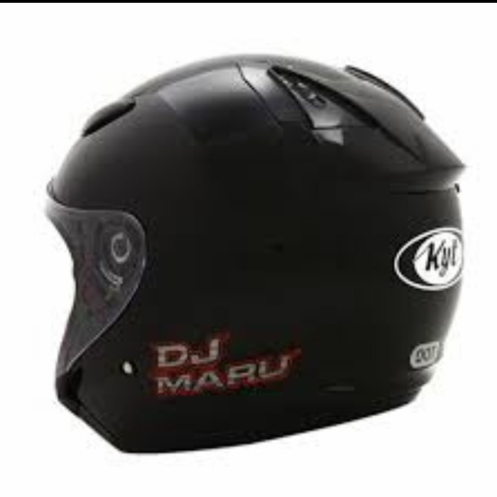 Kyt Djmaru Dj Maru Xxxl Matt Black Doff Hitam Dop Big Size Helm Besar
