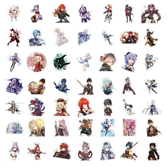 

100PCS GENSHIN IMPACT SERIES D STIKERS CARTOON GAMES DIY STIKERS KUALITAS TERBAIK