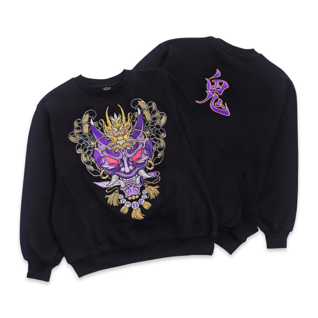 [NMDS COMPANY] PREMIUM CREWNECK DREAMBIRDS GOLD "ONI MASK II" CREWNECK SWEATER LIMITED EDITION
