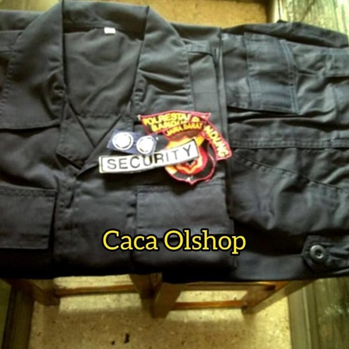 Baju|Seragam|Setelan Pdl Hitam|Biru Satpam|Security