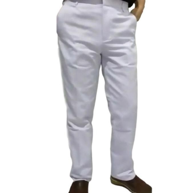 Celana Panjang Putih/Katun/Pria/Seragam/Formal Hr