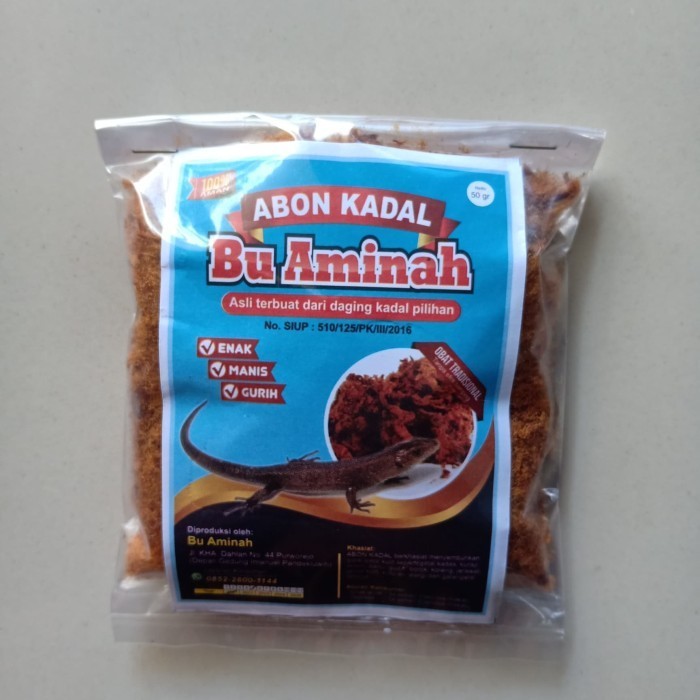 

TERBAIK Abon Kadal Asli Ibu Aminah isi 50 gram