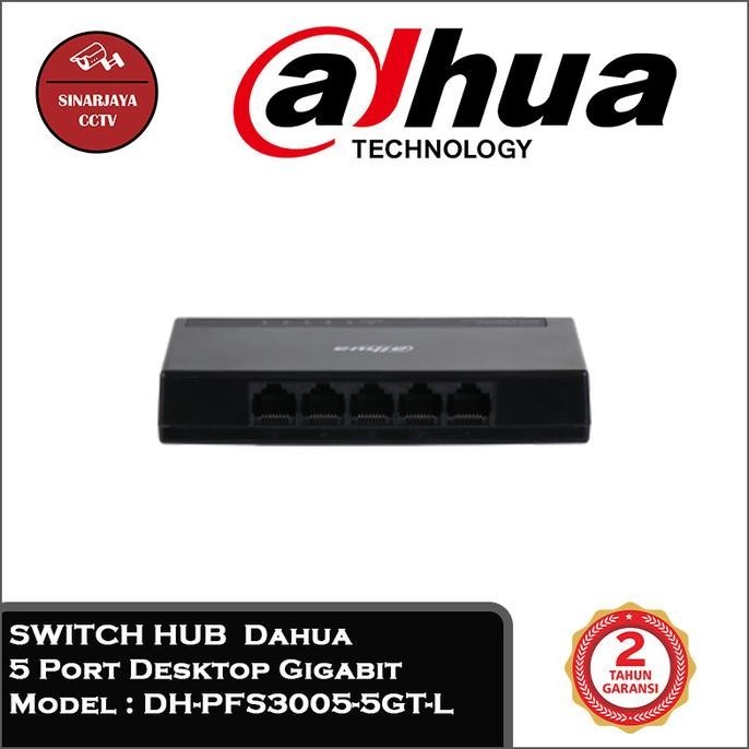 Switch Hub 5 Port Gigabit DAHUA PFS3005-5GT-L GARANSI RESMI DAHUA