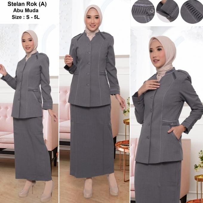 Blazer Baju Kantor Abu Seragam Dinas Abu Seragam Guru Pns